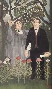 Henri Rousseau, Portrait of Guillaume Apollinaire and Marie Laurencin with Poet's Narcissus